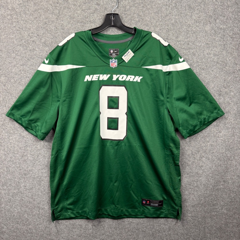 Nike Aaron Rodgers New York Jets NFL Jersey Mens XXL Green 8 Gotham Green
